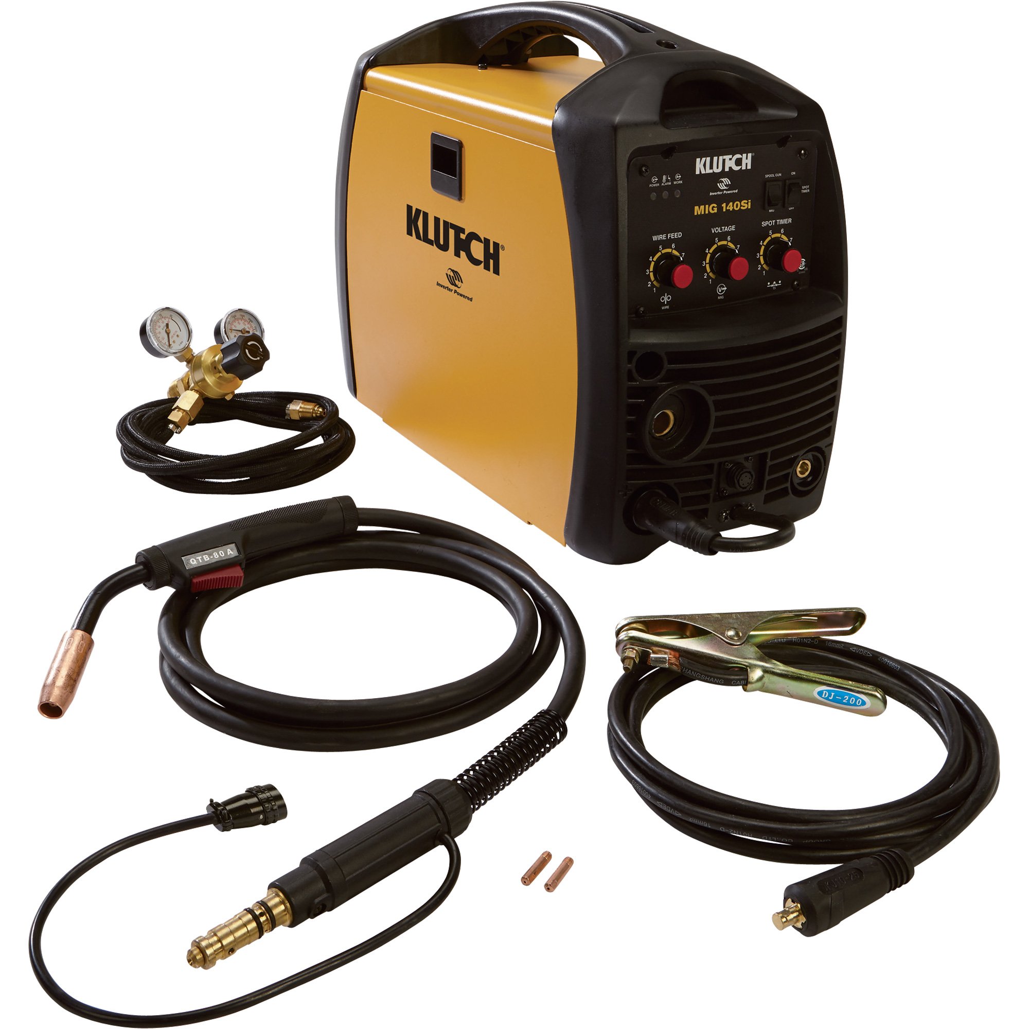 Klutch Reconditioned MIG 140SI Inverter-Powered Wire-Feed MIG Welder — Spool Gun-Ready, 140 Amp Output
